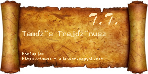 Tamás Trajánusz névjegykártya